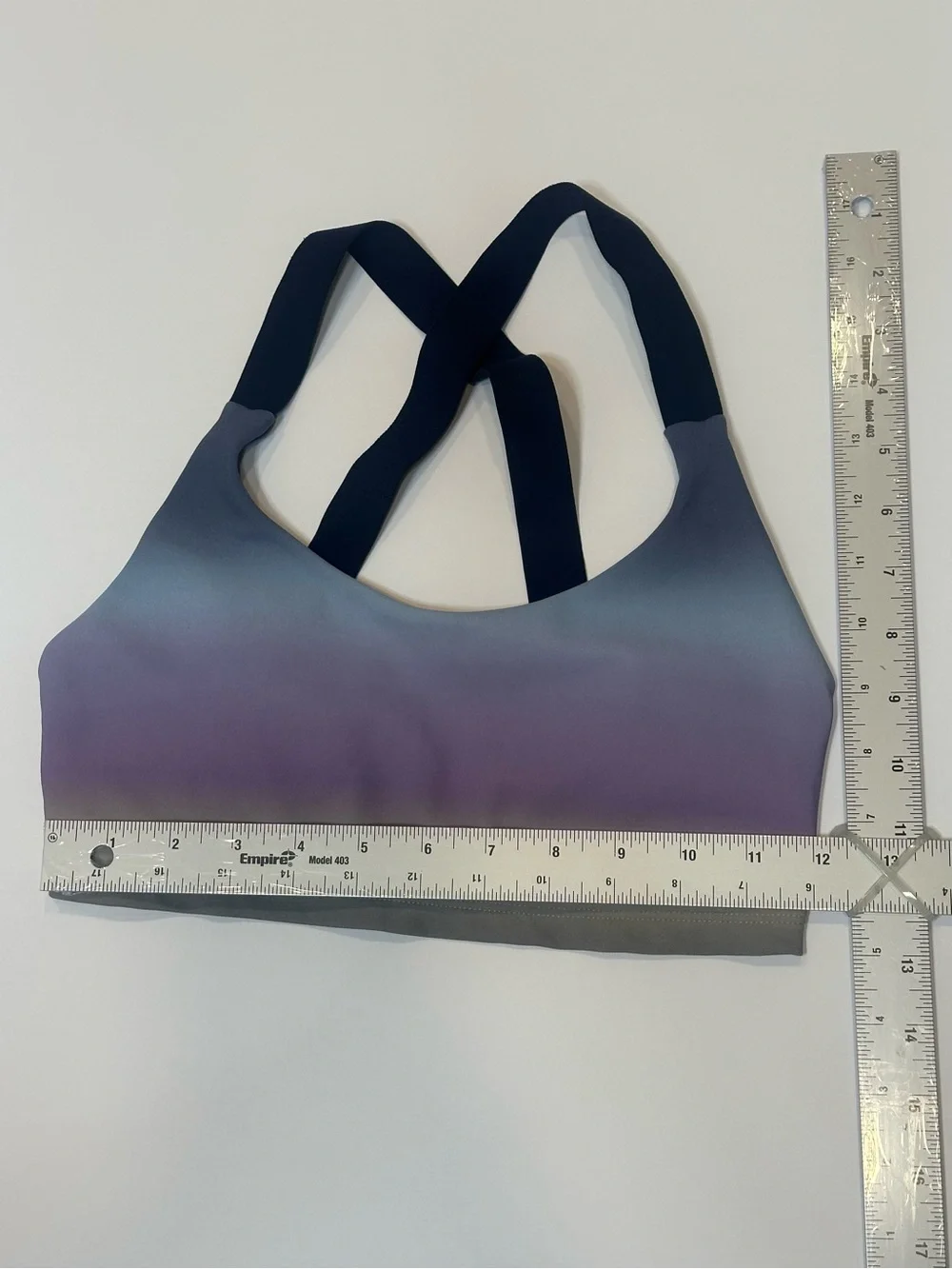 Alo Yoga Ombre Dusk Take Charge Bra | Blue Lavender‎ Gradient | S